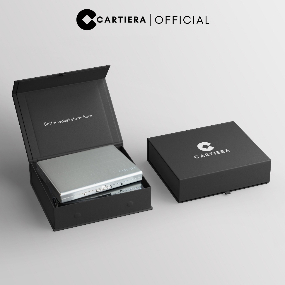 ☟ Cartiera Slim Wallet - Dompet RFID Slim Simple Elegant ↸