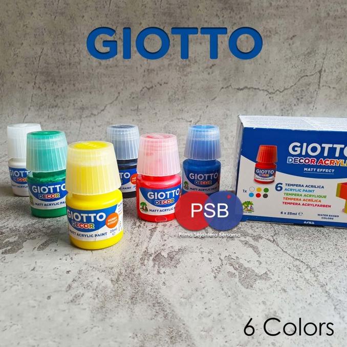 

Giotto Decor Acrylic 6 Warna 25 ml / Cat Akrilik Giotto
