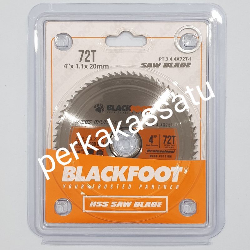 MATA CIRCULAR SAW BLADE 4" 4 INCI X 72T 72 T BLACKFOOT GERGAJI KAYU