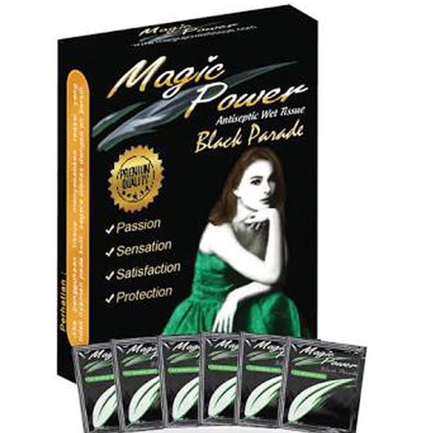 Seller Tisu Magic Power Black Parade Hitam Untuk Pria Dewasa / Tissue Magic Power Antiseptic / Tisu 