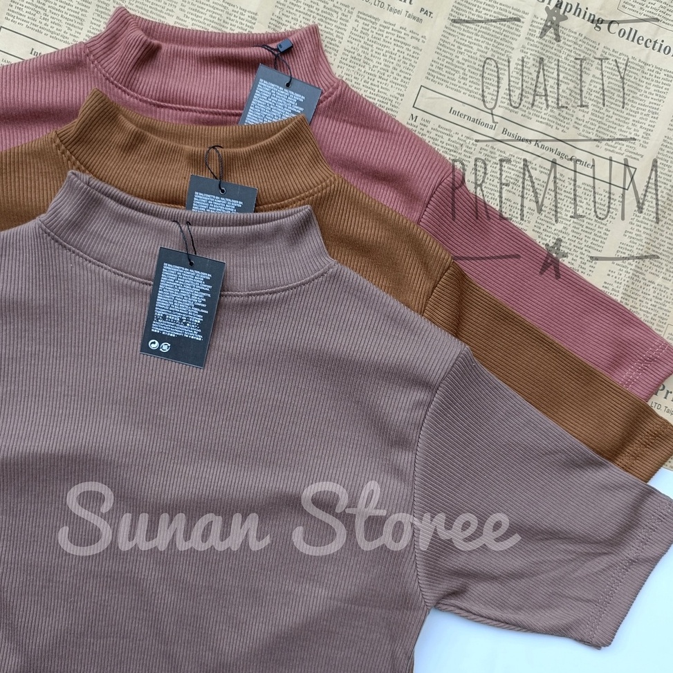 Langsung Atc.. TURTLENECK lengan pendek / Turtleneck pendek Wanita