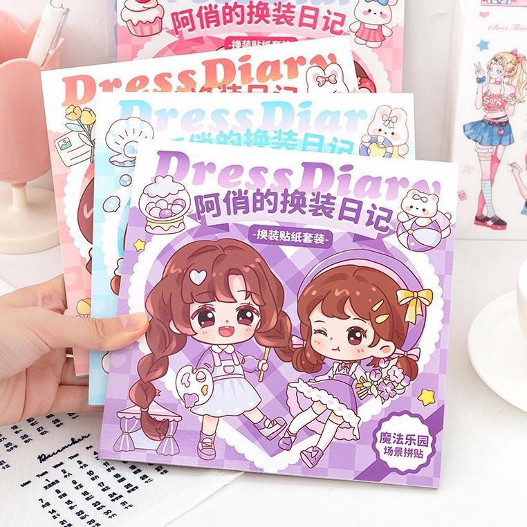 

Belanja Buku Stiker Diy Fashion Diary Bp Jadul Lucu Sticker Dress Up Book Korean Vyp