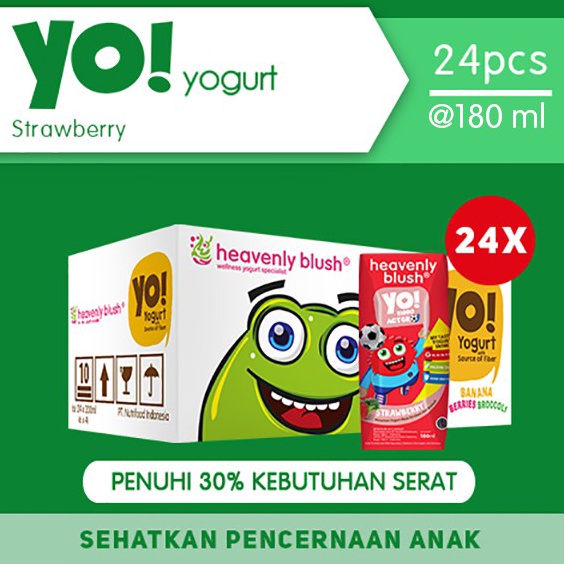 

Kirim Langsung Yogurt Heavenly Blush YO! Strawberry Broccoli 24 x 180 ml ★★★★★