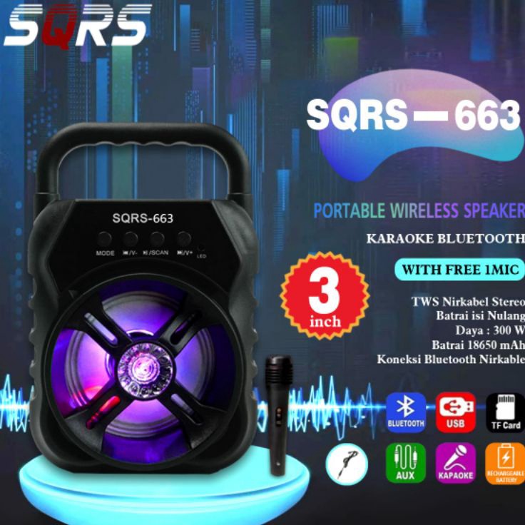 Ch speaker SQRS 663 speaker set mic speaker wireless speaker portable ✾ ➵