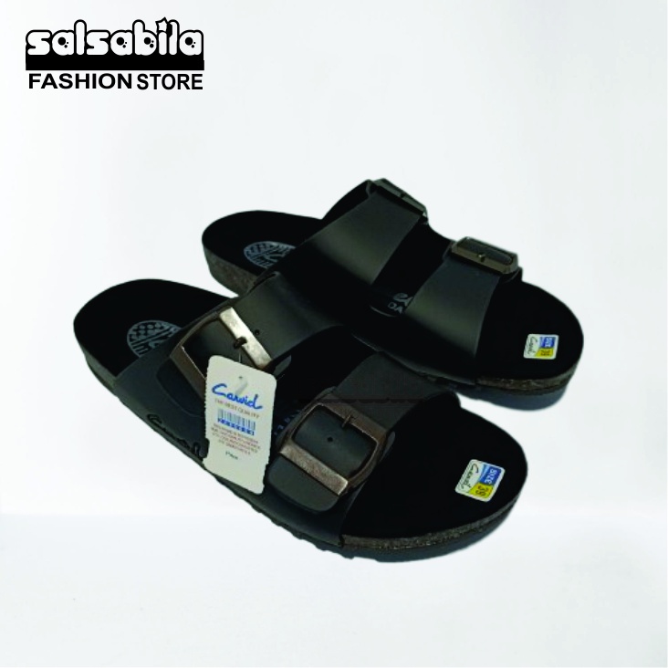 Sandal Pria Kulit Selop Carvil/Canvil Ban 2