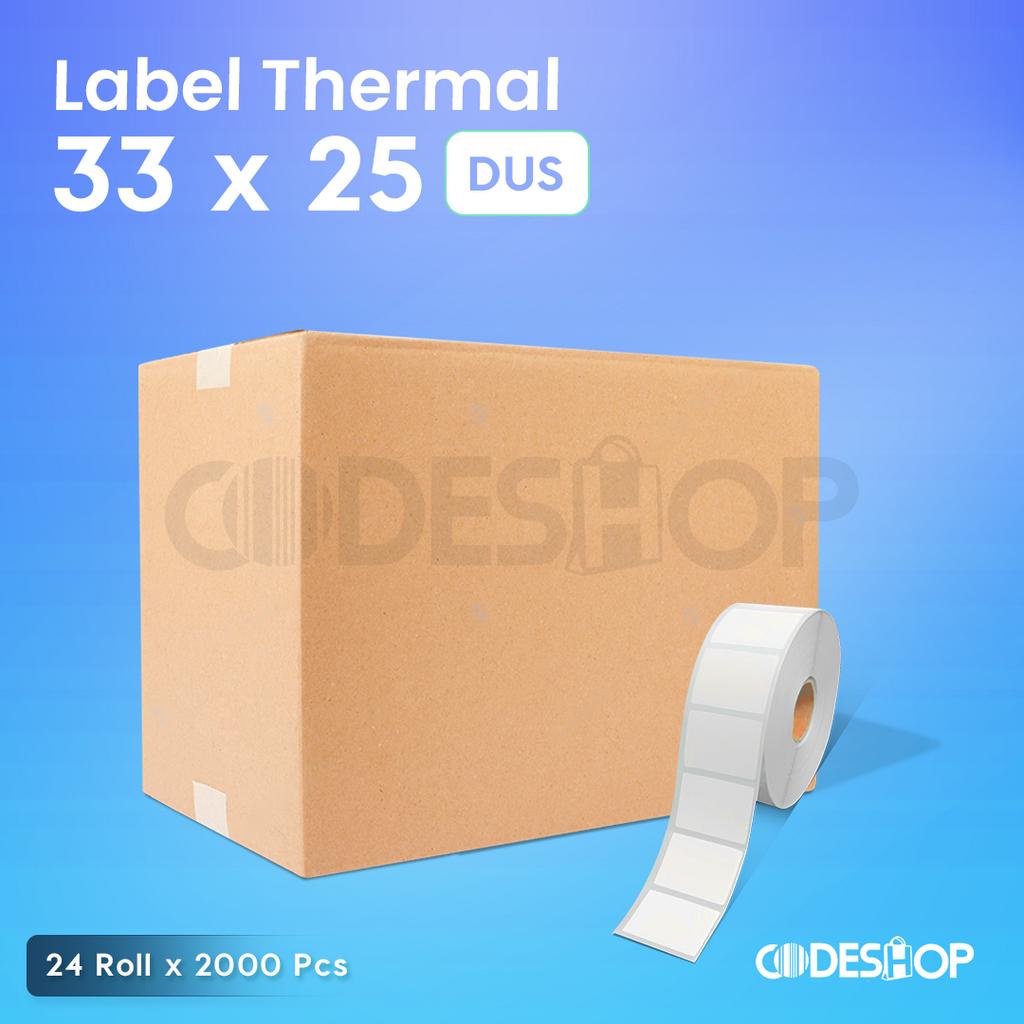 

1 Dus 24 Roll Label Barcode 33 x 25 Thermal 33x25mm 2000 Pcs