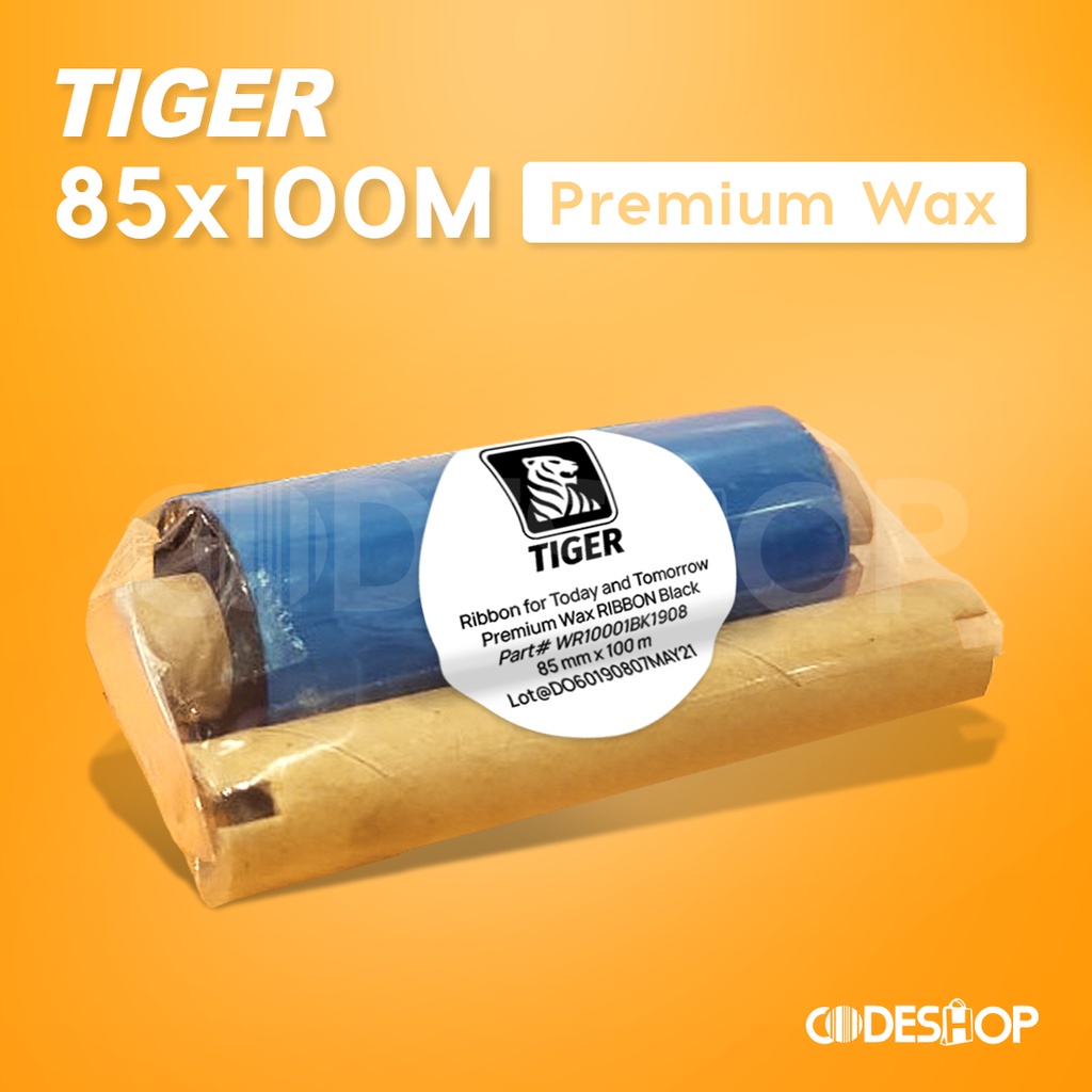 Ribbon Barcode Wax 85 mm x 100 Meter Core Panjang 0,5 Inch Core