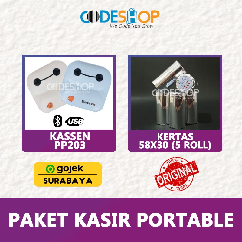 

(PAKET) MINI PRINTER PERIPAGE KASSEN PP 203 | PP-203 GRATIS KERTAS THERMAL 58X30