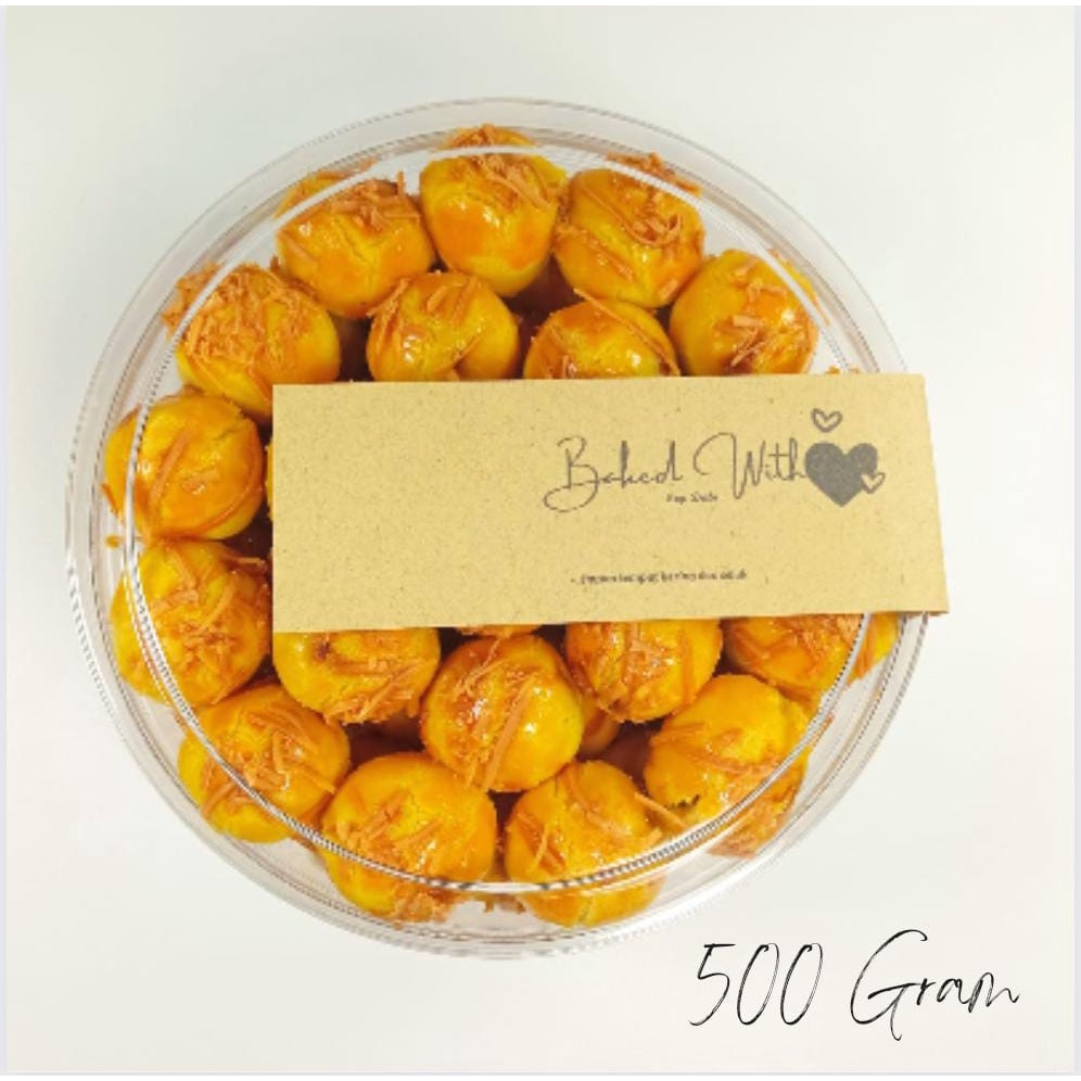 

Kateg Satu (Kue Berat) Kue Kering Kemasan Bulat 500 Gram Nastar Spesial Nastar Klasik Kastangel