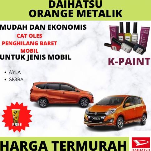CAT OLES PENGHILANG BARET MOBIL DAIHATSU ORANGE METALIK,AYLA,SIGRA