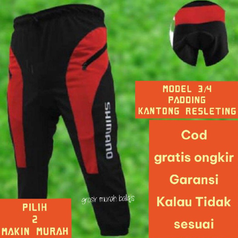 ★★ HVi CELANA SEPEDA 3/4 PRIA BIG SIZE JUMBO / CELANA GOWES JUMBO / CELANA SEPEDAH JUMBO / CELANA BE