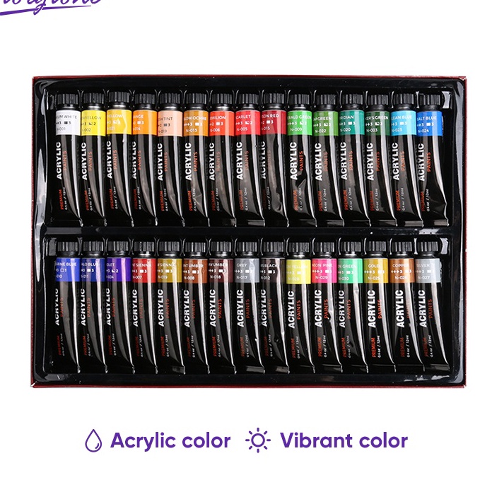 

(QB➸/W❤> Giorgione Acrylic Paint Cat Akrilik 12/24/30 Warna 12ml/botol- trendings..!