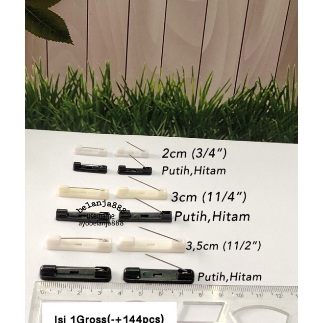 

(✔ Z☼1V) Peniti plastik name tag|peniti bahan papan nama -+144pcs- pasti.dikirim.!