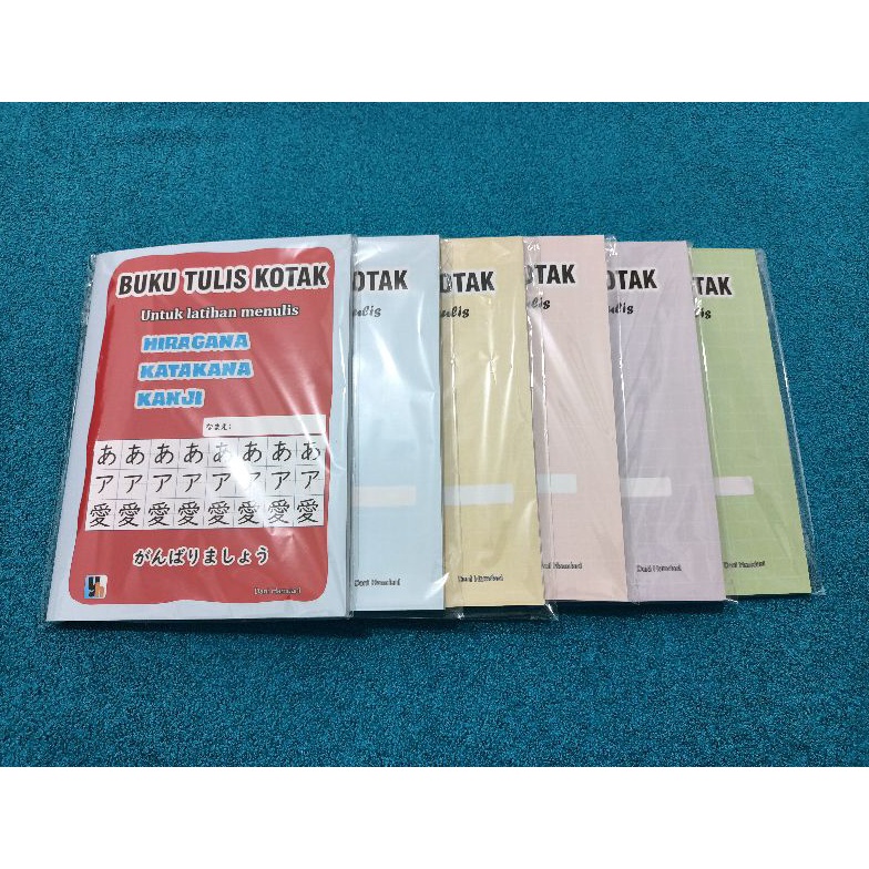 

Produk Premium.. Buku tulis kotak Hiragana, Katakana, Kanji BNM