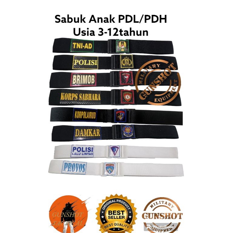LXTW1806  Sabuk Kopel Anak PDL PDH  Pocil TNI POLISI BRIMOB