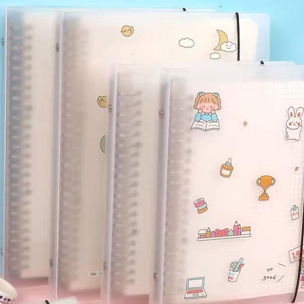 

[PK✉.P㊖] Binder B5 Transparan Aesthetic untuk Kuliah 26 Ring dan Binder A5 20 Ring Loose Leaf Bahan Plastikviral..!