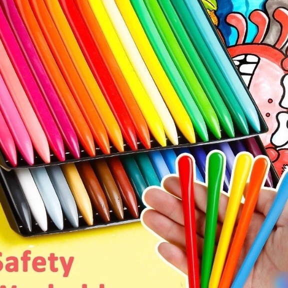 

(㊚-8YS➛) Crayon Lab Non Toxic Crayon Triangular Crayon Lab Triangle Crayon Plastik Anti Kotor Tangan Crayon anti kotor - murah.!