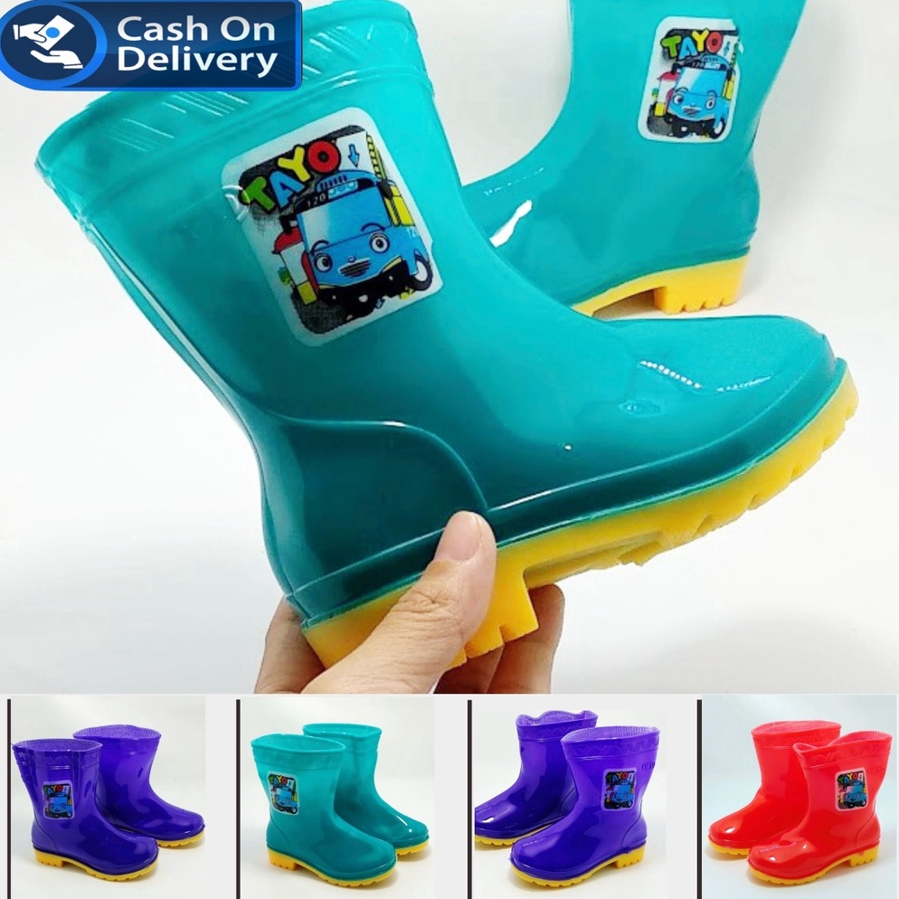 Toko SpesialHh6H1 Sepatu Anak laki-perempuan  boot motif kartun musim hujan bahan karet terbaru