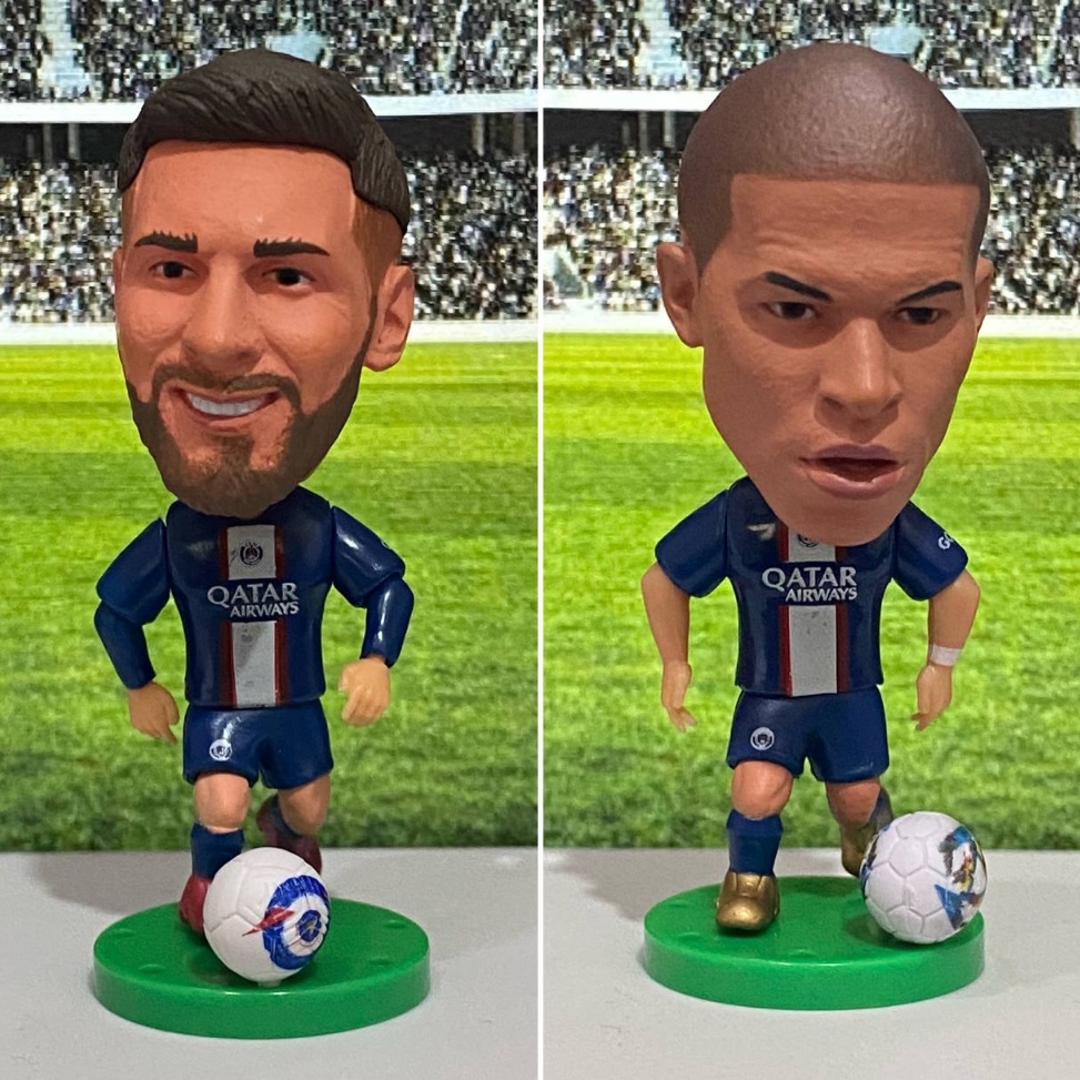 ー Tz Figure miniatur Pemain Bola PSG Soccerwe Kodoto / Lionel Messi Sergio Ramos Kylian MBappe David