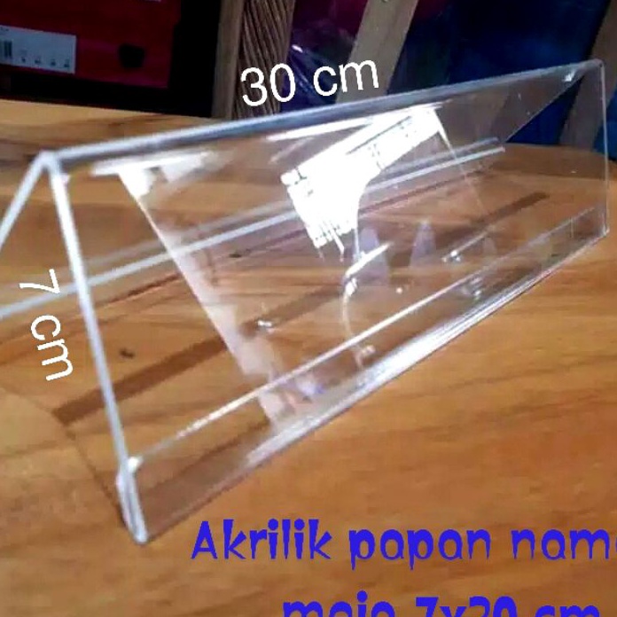 

(TT➛/Z➸) AKRILIK NAME PLAT TAG PAPAN NAMA MEJA 7X30 CM/ super.kerren!
