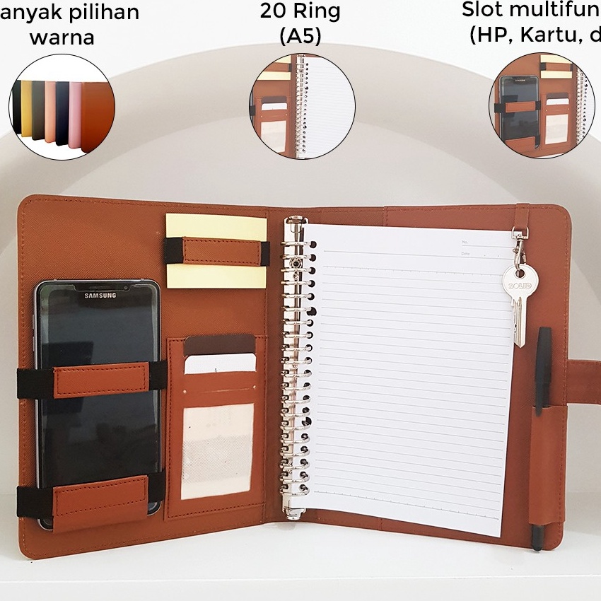 

[O-U✉✓F> Binder Polos A5 20 Ring Antimainstream Binder Eksklusif A5 20 Ring Multifungsi 7 Warna/ trending.
