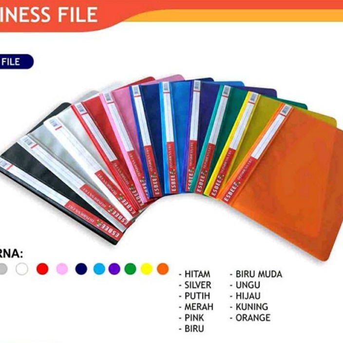 

(S15♫/R➲) (12Pcs) Bisnis file ESBEE/ Map Trasparant/ Bisnis file warna warni/ trendings.!