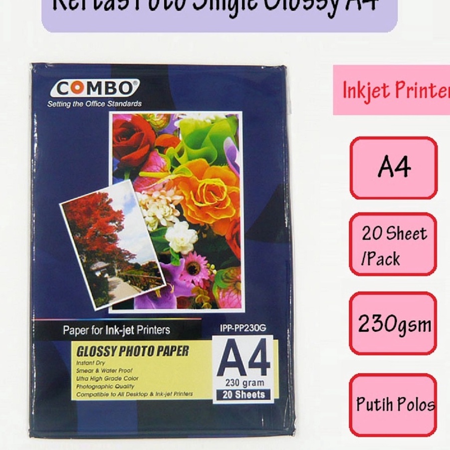 

(Z11❤/Z») Glossy Photo Paper / Kertas Foto A4 230 gr Combo/ terviral.!