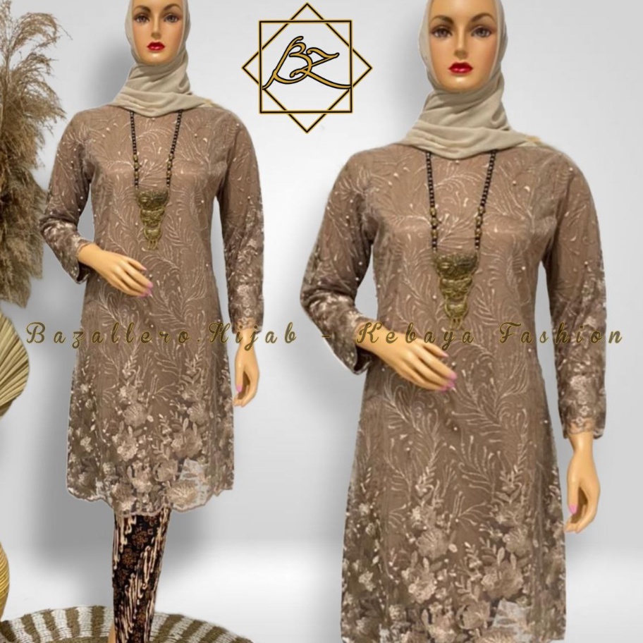 Paling Murah! BZ-TUNIK KEBAYA MODERN - ATASAN TUNIK TILE - KEBAYA BROKAT - KEBAYA KONDANGAN TERBARU 