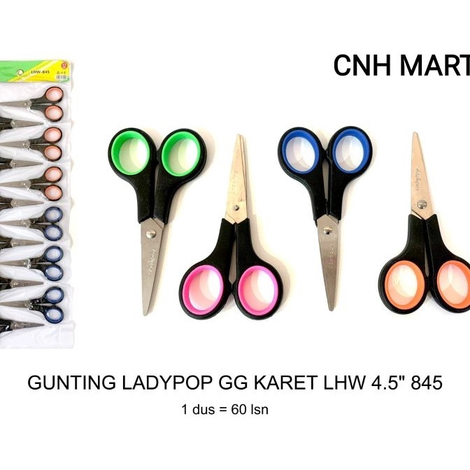 

[DB㊖.B➛> 12 PCS Gunting Kecil Murah Lady Pop Karet 4.5"Inch/ Harga 12 PCS (1 Lusin)/ Miltonamanah.!!