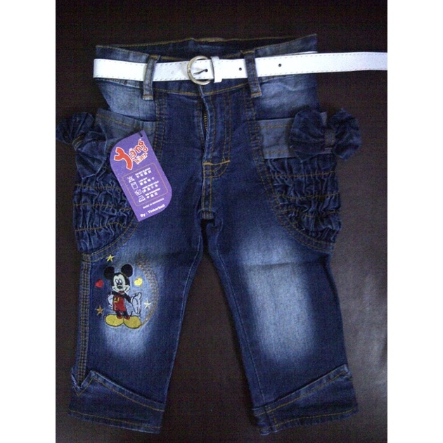 Big Sale - Celana jeans anak 7/8 Mickey Mouse