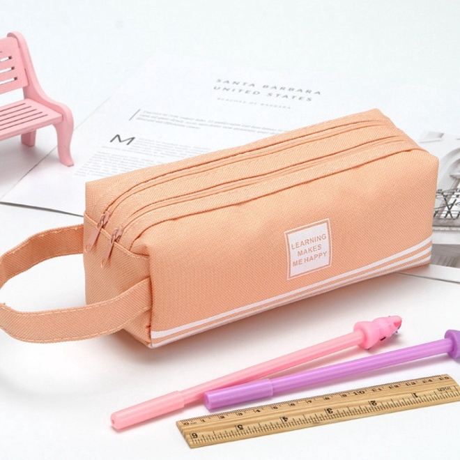 

[P-F☑➲P> S252 Kotak Pensil Dan Stationery Dual Zipper / Dompet Pensil 2 Pouch/ superr.keren.!