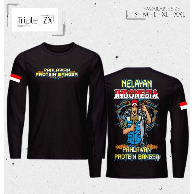 KAOS LENGAN PANJANG NELAYAN INDONESIA