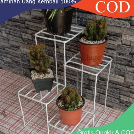 _ Nl pot bunga besi/standing pot Kotak 4 susun/standing pot/rak bunga besi/rak bunga murah/rak pot t