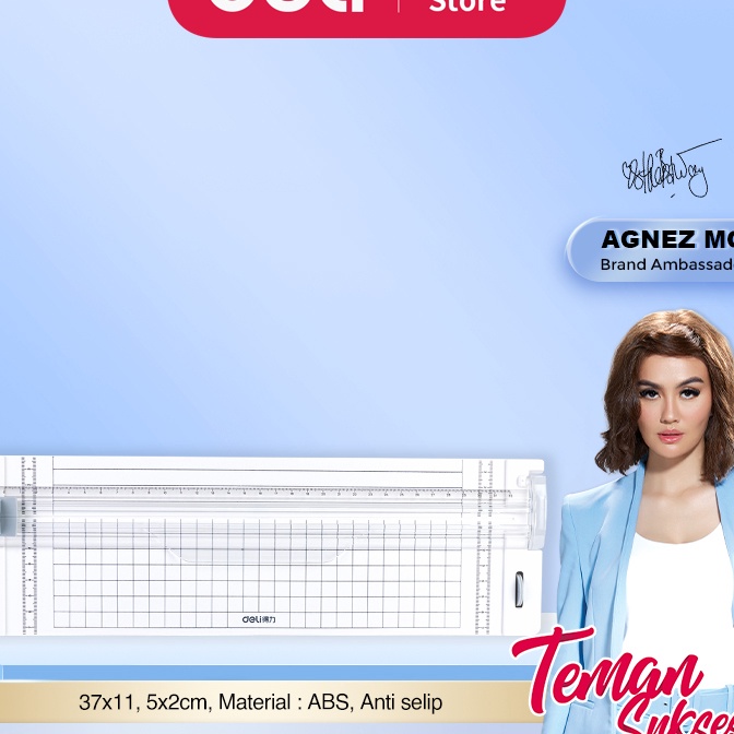 

[O-A➤◆12> Deli Small Paper Trimmer Portable/ Pemotong Kertas Kecil A4 A5 Trimmer Photo Cutter Mat 14251- treending..