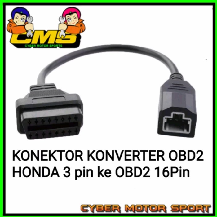 Kabel Scanner Obd2 Honda 16Pin 3Pin . Kabel Diagnosa Obd2 Mobil Honda Kode Dt 042