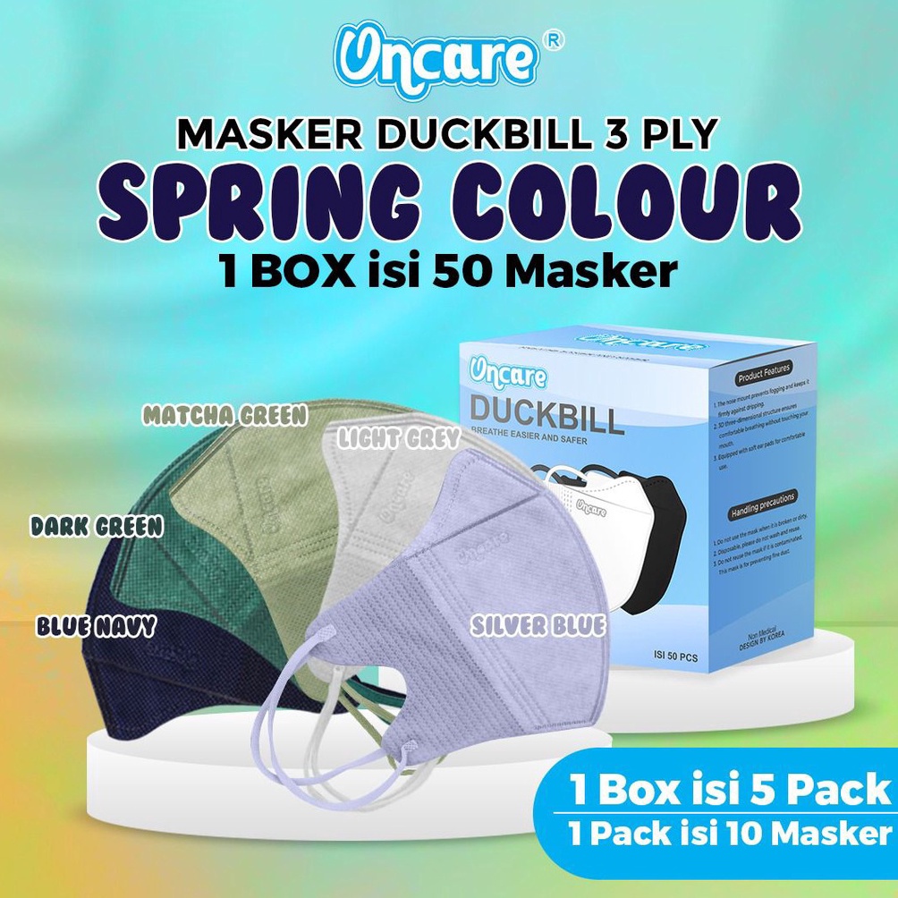 ➵ TROY 80 Masker Duckbill Oncare Earloop Face Mask 1 Box Isi 50 Pcs ㊙