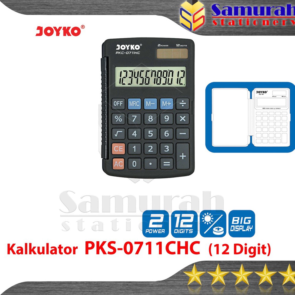 

Produk Terbaru Kalkulator Saku Joyko PKC 0711 HC / Mesin Hitung PKC-0711HC / Calculator 12 Digit / Big Display 114