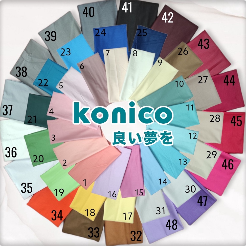 ★★ fL Bahan Katun sprei  kain Cvc Motif Polos | Meteran | Star Nikita Esra Catra Saga u Murah Terbar