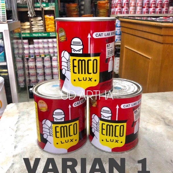 

[PROMO CXF9] Cat EMCO VARIAN 1 - Cat Kayu dan Besi / Cat Lak Synthetis 1 KG - Hitam putih 28 31 32 33 34 35 39 42 Good product