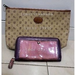 Bundling pouch bonia dan dompet tods