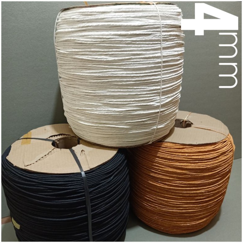 

rdjp -92 Tali Kertas / Paper Bag Rope 3/4 mm Panjang 50 Meter Moodbooster