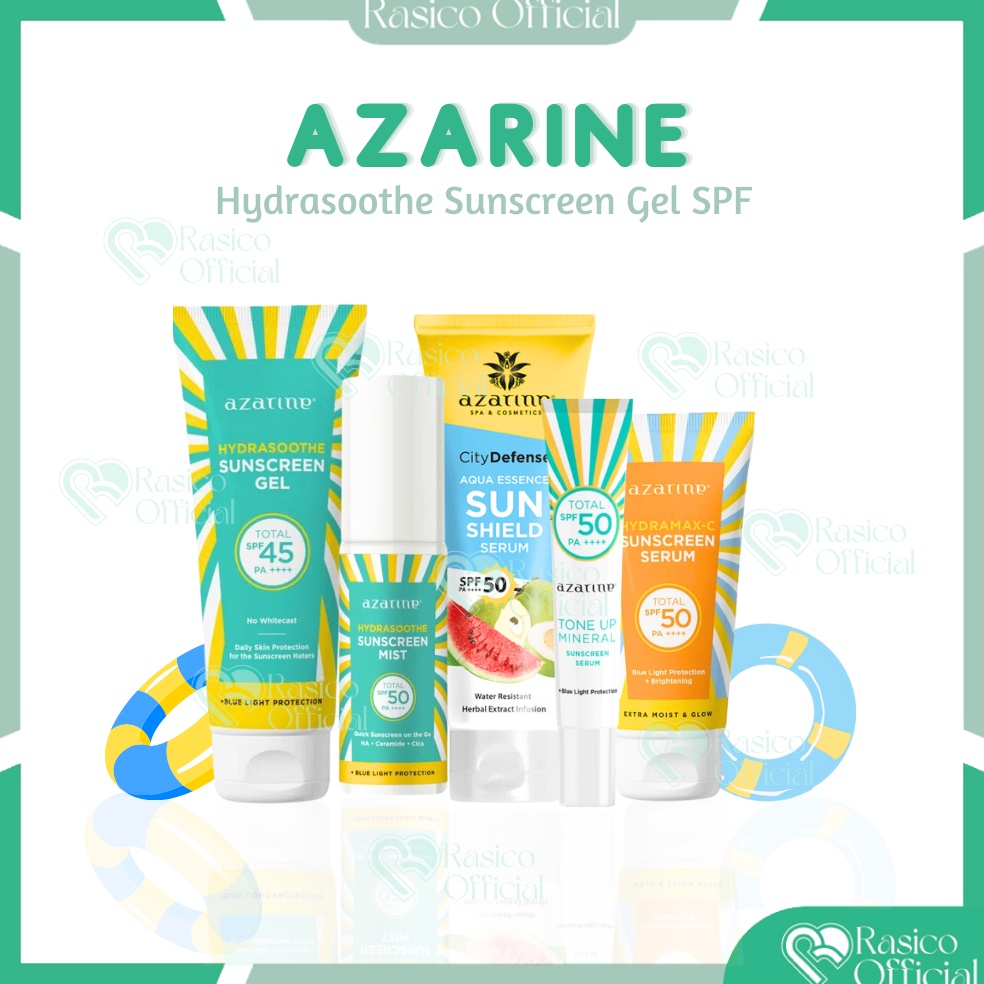 Ready Stock✅♡ Rasico Official ♡ Azarine Hydrasoothe Sunscreen Gel SPF | Sunscreen Gel SPF45 PA++++ |