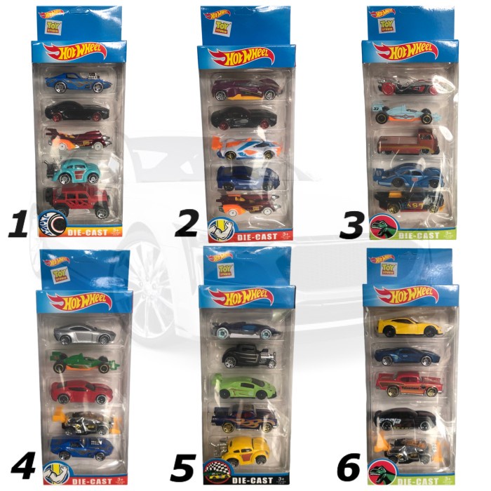 Terlaris Hot Wheels Set Isi 5 - Mainan Mobil Anak