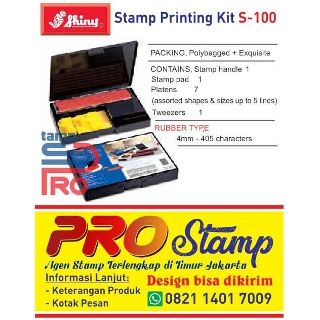 

Bestseller Stempel Shiny Printing Kit S-200(Set) / Stempel Bongkar Pasang