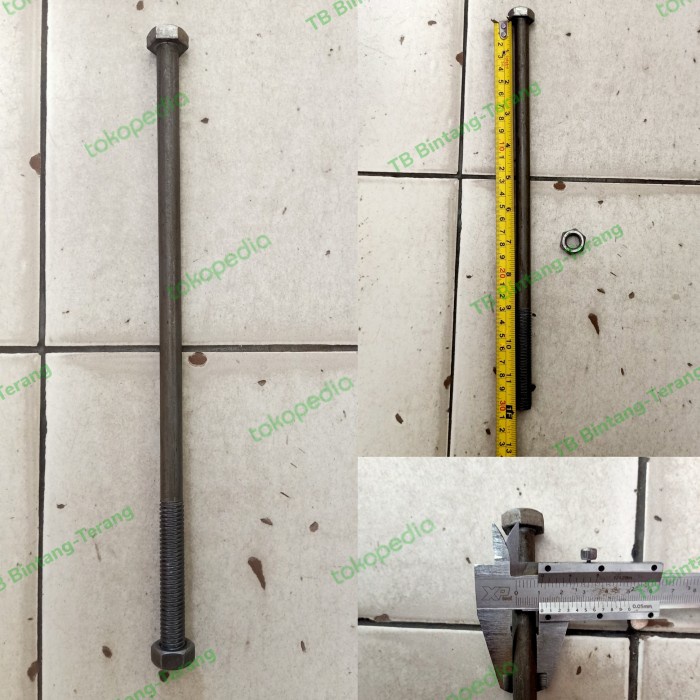 FREE ONGKIR MUR BAUT KUNCI PAS 19 PANJANG 30 CM FREE ONGKIR