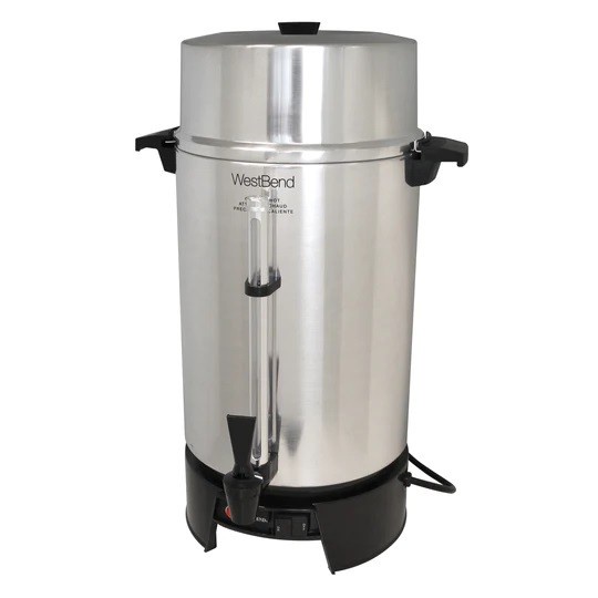 Westbend 100 Cup Commercial Coffee Urn - 2 pin plug (58010V)