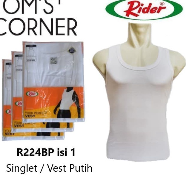 Diskon Singlet Rider pria 224 | Vest Pria | Kaos dalam pria | Putih & Hitam.