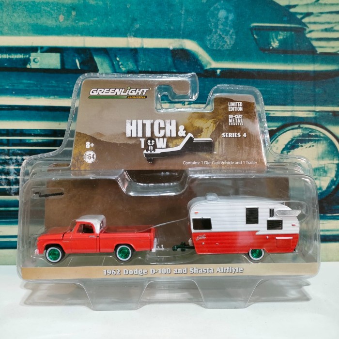 FLASH SALE GREENLIGHT 1962 DODGE D-100 & SHASTA AIRFLYTE TERMURAH