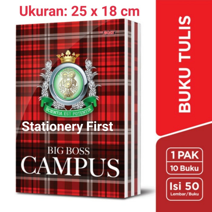 

BUKU TULIS BIG BOSS CAMPUS 50 LEMBAR 10 BUKU