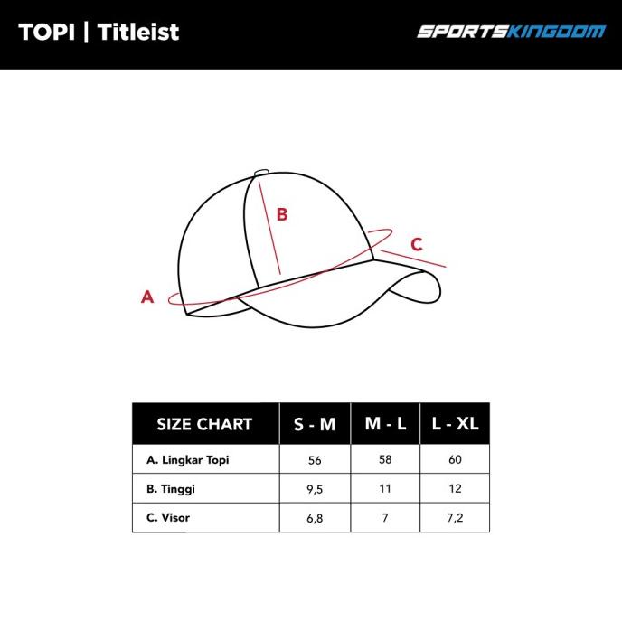 Topi Golf Titleist Tour Elite Truefit Original Very Best Price - Putihhitam,L/Xl